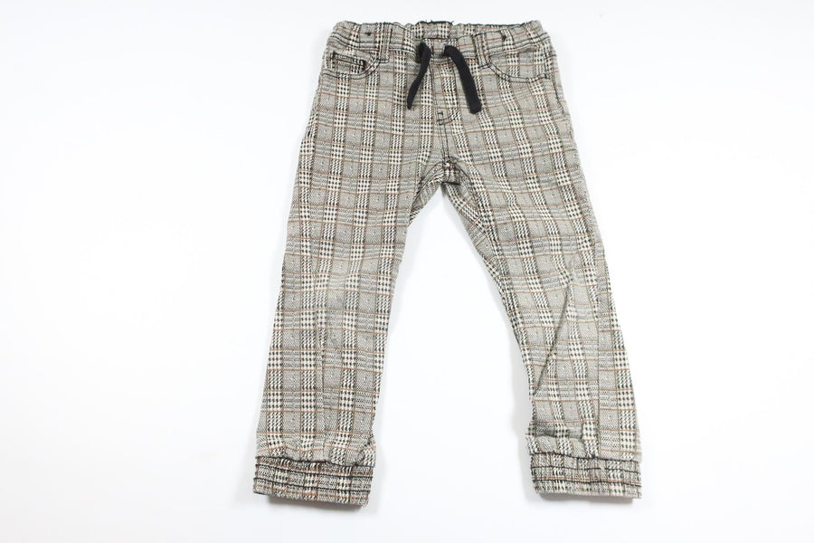 Checked trousers from My Wear Young - Size 98/104 - Beige