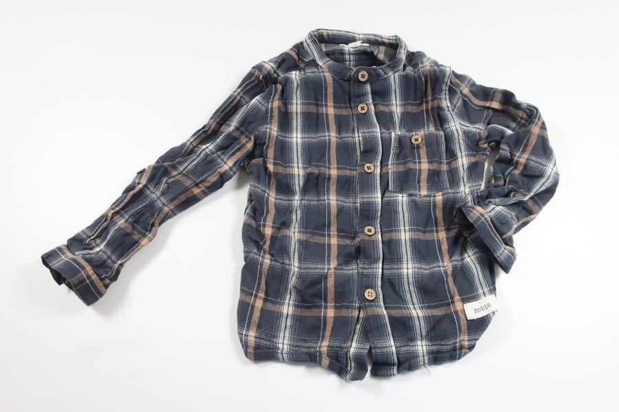 Checked shirt from Newbie - Size 86 - Blue