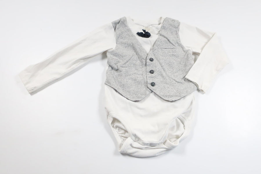 Bodysuit with built-in vest from H&amp;M - Size 86 - White