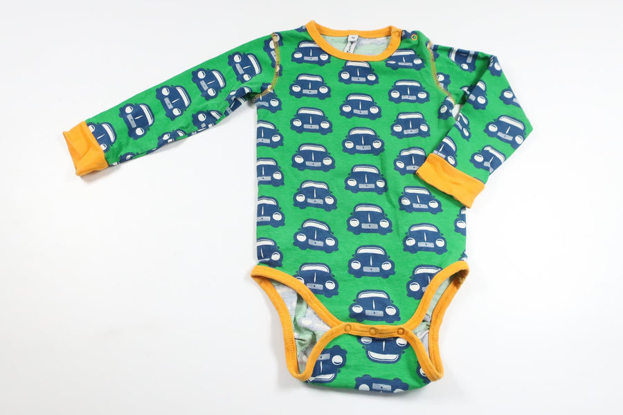 Bodysuit with cars from Maxomorra - Size 86 - Green