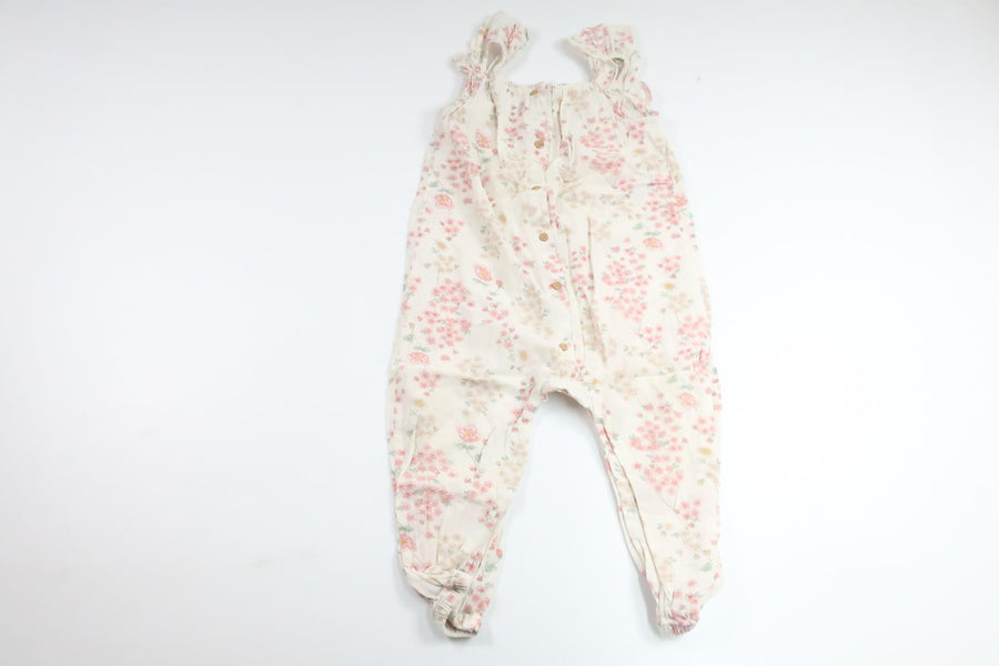 Floral jumpsuit from H&M - Size 92 - Off-white