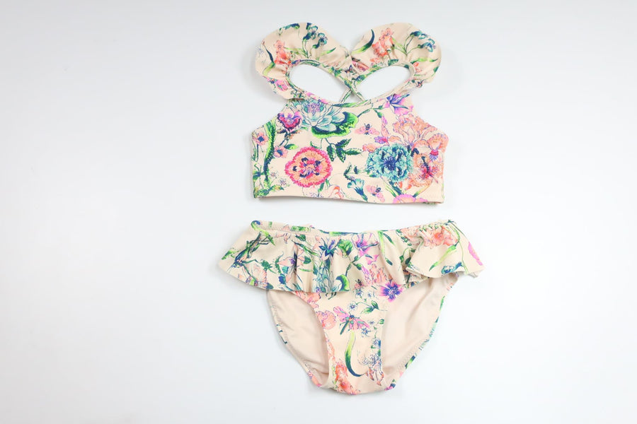Floral two-piece bikini from Next - Size 98 - Off-white