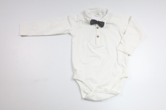 Finbody with bow tie from Newbie - Size 86 - Off-white