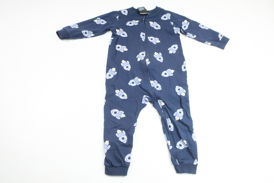 Pyjamas with space rockets from H&M - Size 92 - Navy blue