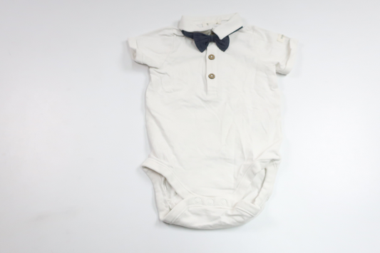Bodysuit with bow tie from Newbie - Size 62 - Off-white