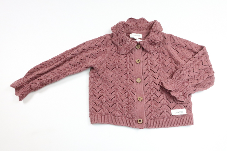 Knitted cardigan from Newbie - Size 74 - Purple