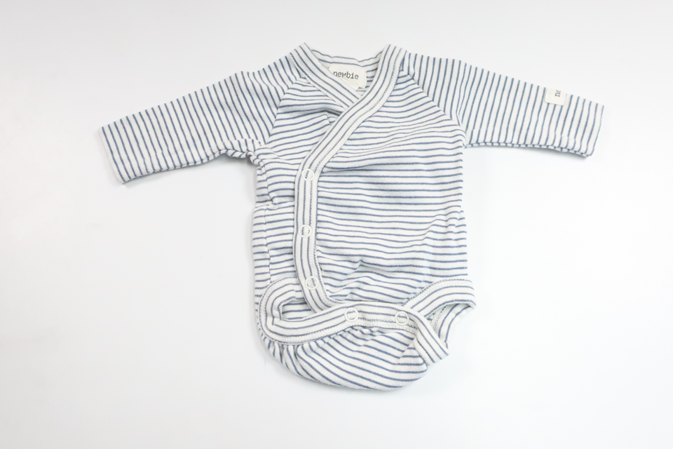 Striped wrap bodysuit from Newbie - Size 44 - Blue