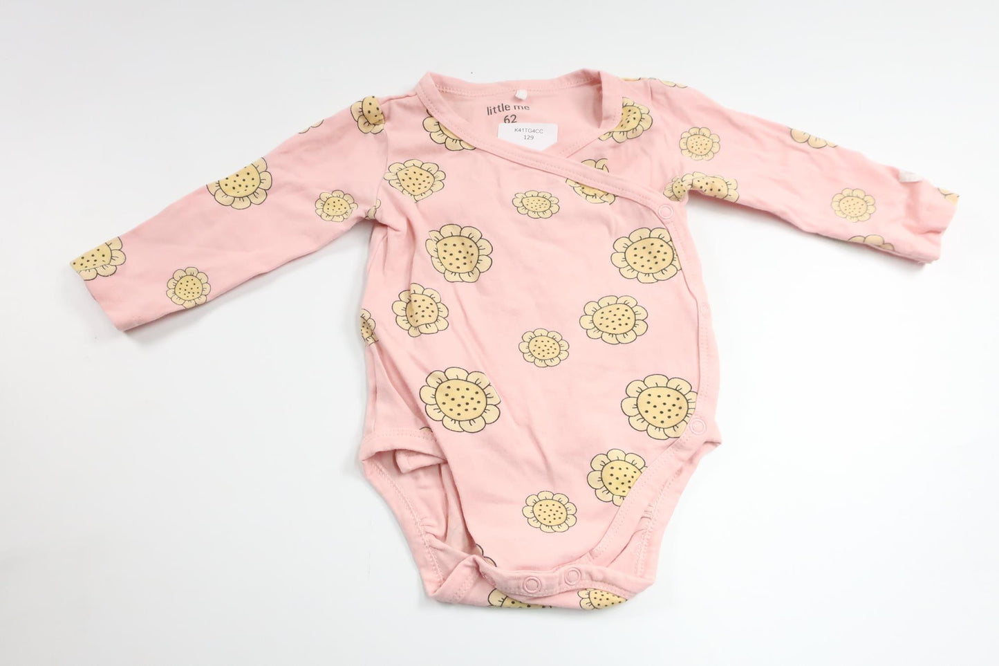 Wrap bodysuit with flowers from Little Me - Size 62 - Pink