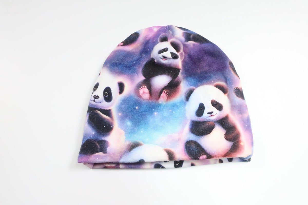 Hat with pandas from Hemsytt - Size 62/68 - Purple