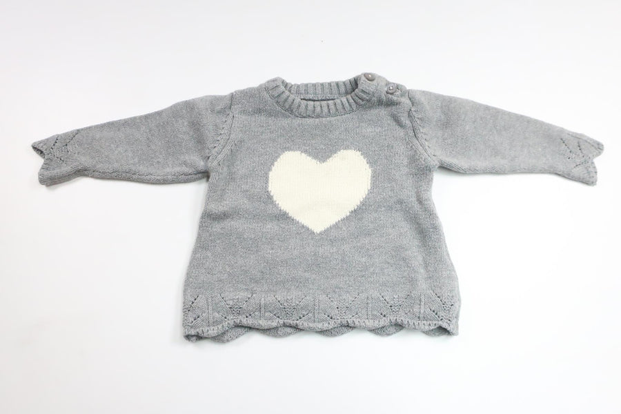 Knitted tunic from Unknown - Size 62/68 - Grey