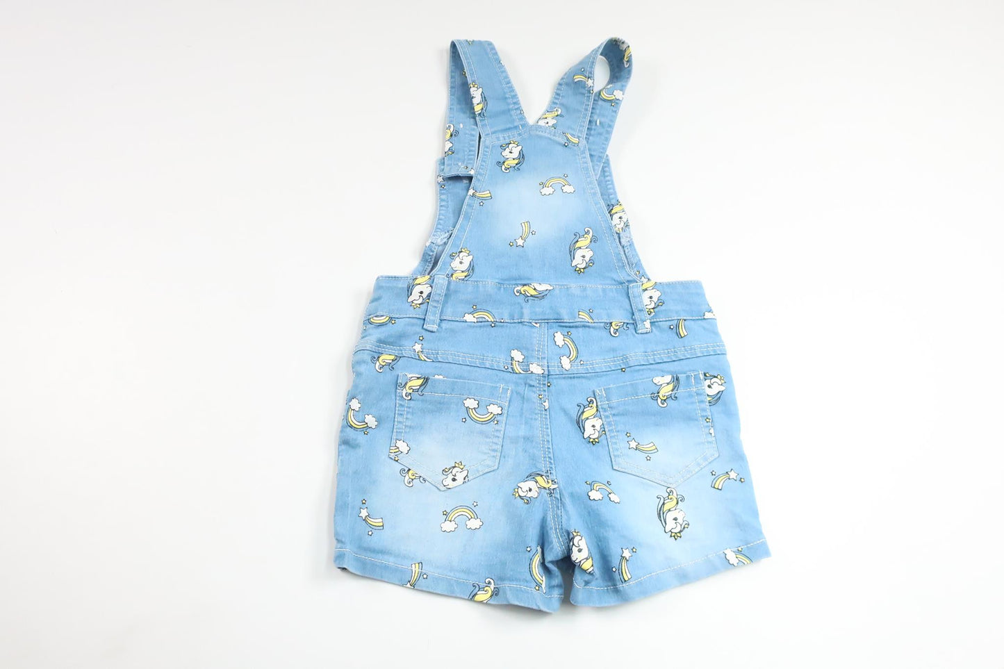 Bib shorts with unicorns from Unknown - Size 74/80 - Denim