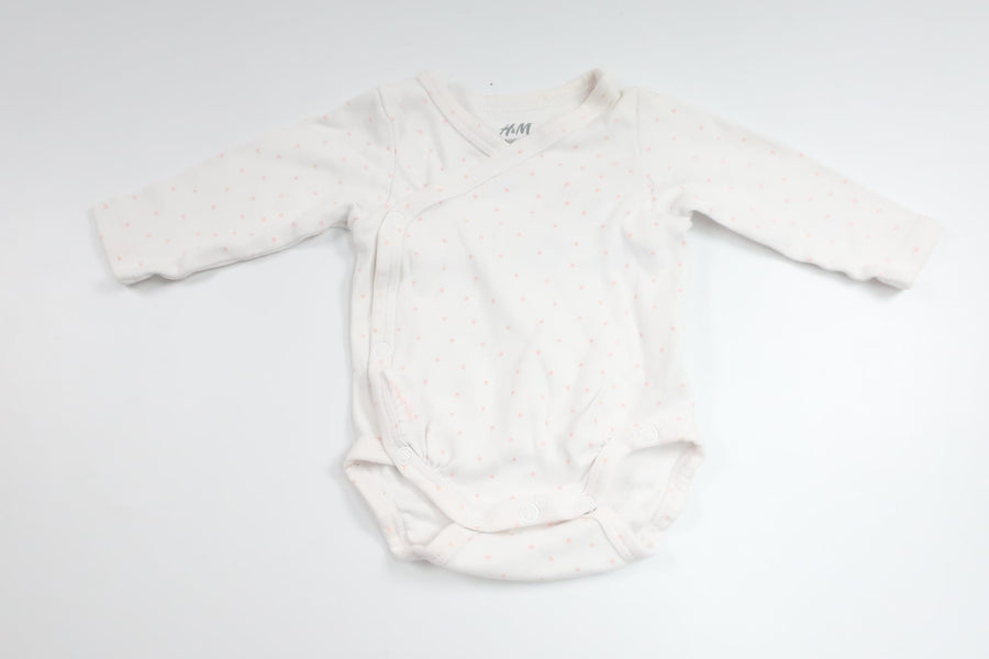 Wrap bodysuit with dots from H&amp;M - Size 50 - White
