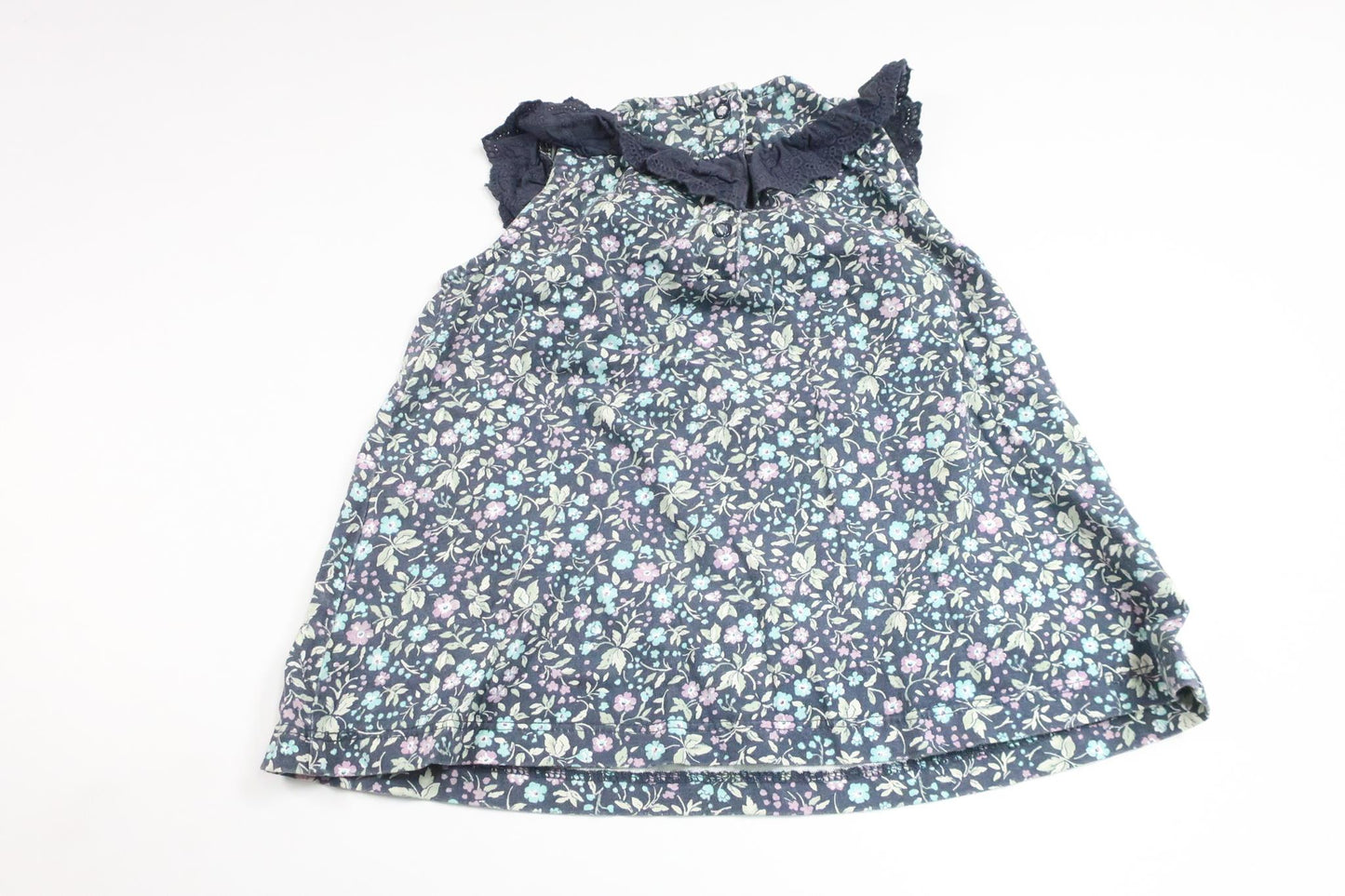 Floral dress from Newbie - Size 74 - Navy blue