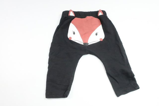 Pants with fox from ICA I Love Eco - Size 68/74 - Black