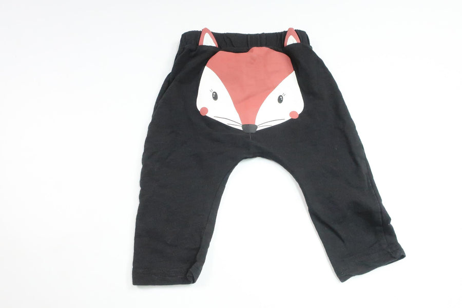 Pants with fox from ICA I Love Eco - Size 68/74 - Black