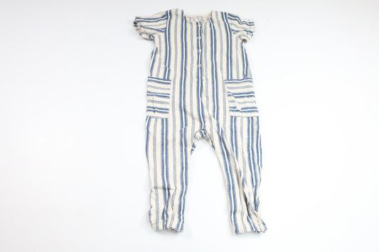 Striped jumpsuit from Lindex - Size 80 - Off-white