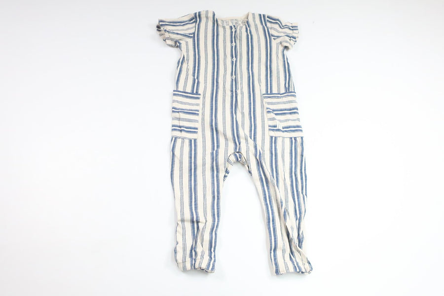 Striped jumpsuit from Lindex - Size 80 - Off-white