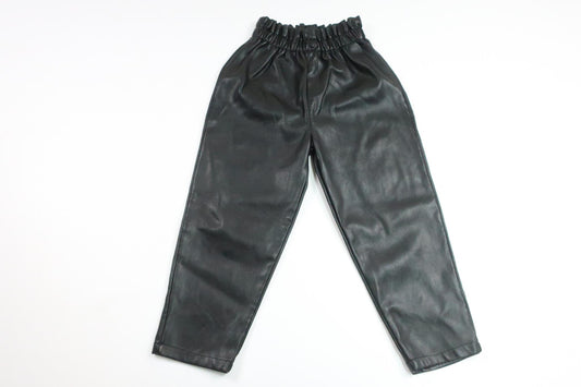 Faux leather trousers from Reserved - Size 98 - Black