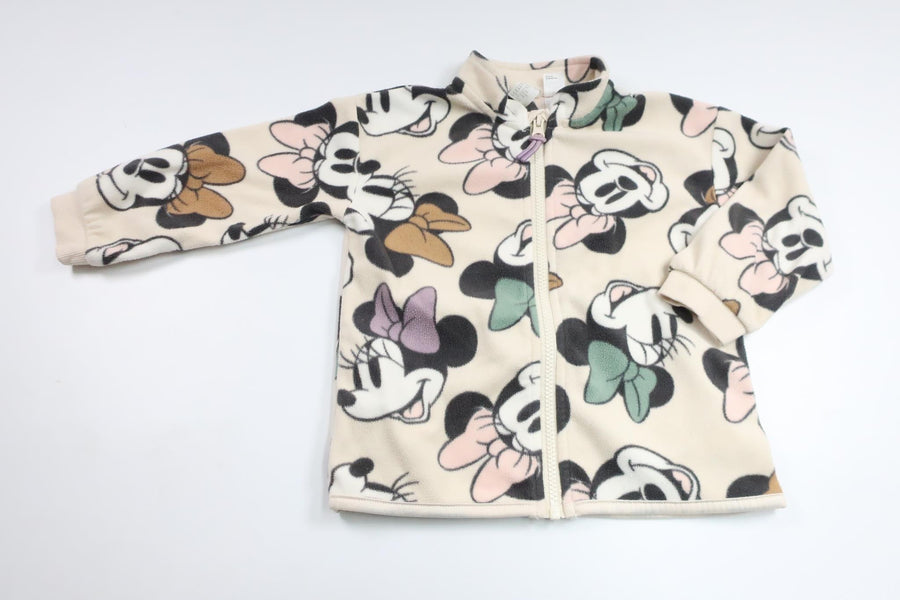 Fleece jacket with Minnie from H&M - Size 104 - Off-white