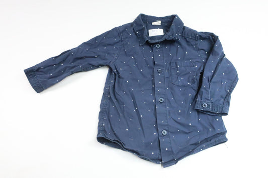 Shirt with stars from H&amp;M - Size 80 - Navy blue