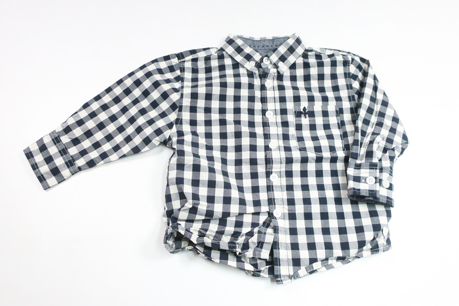 Checked shirt from Lager 157 - Size 90 - Navy blue