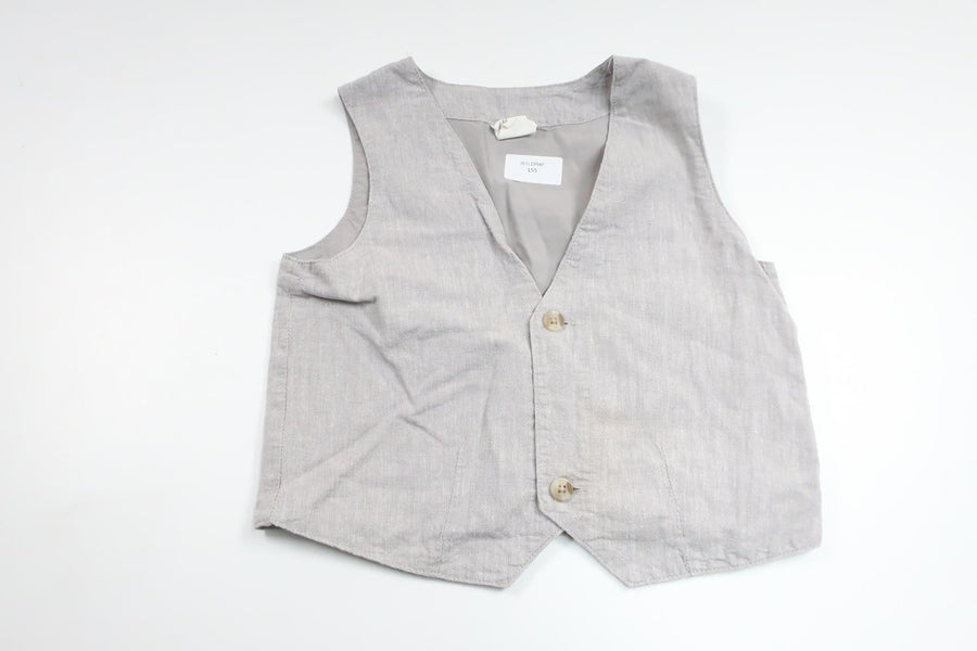 Suit vest in 55% linen from H&amp;M - Size 92 - Grey