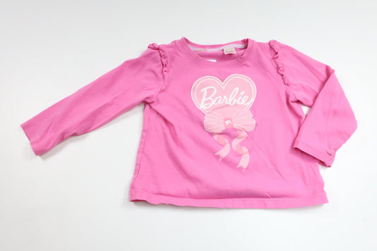 Sweater with Barbie from H&amp;M - Size 80 - Pink