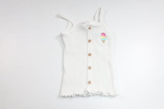 Ribbed tank top from Zara - Size 86 - White