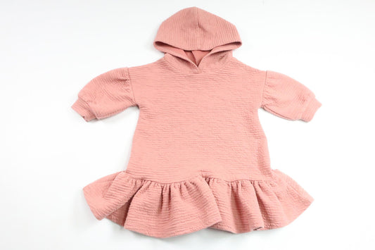 Dress with hood from Next - Size 74/80 - Pink