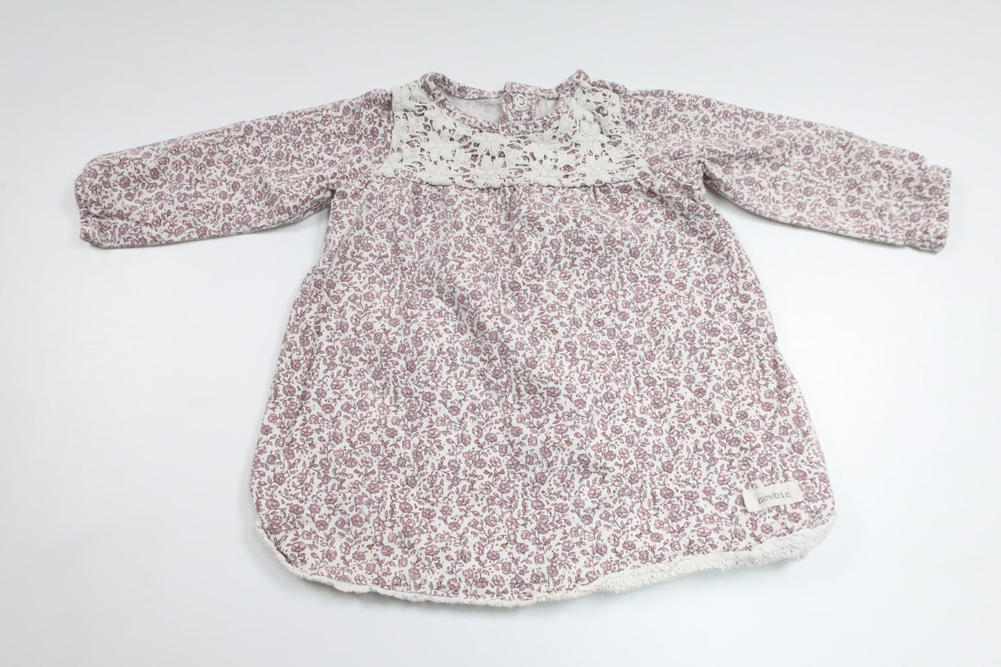 Floral dress from Newbie - Size 74 - Purple