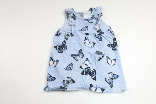 Dress with butterflies from H&amp;M - Size 68 - Blue