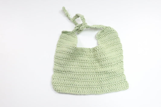 Knitted bib from Hemstickat - Size One size - Green