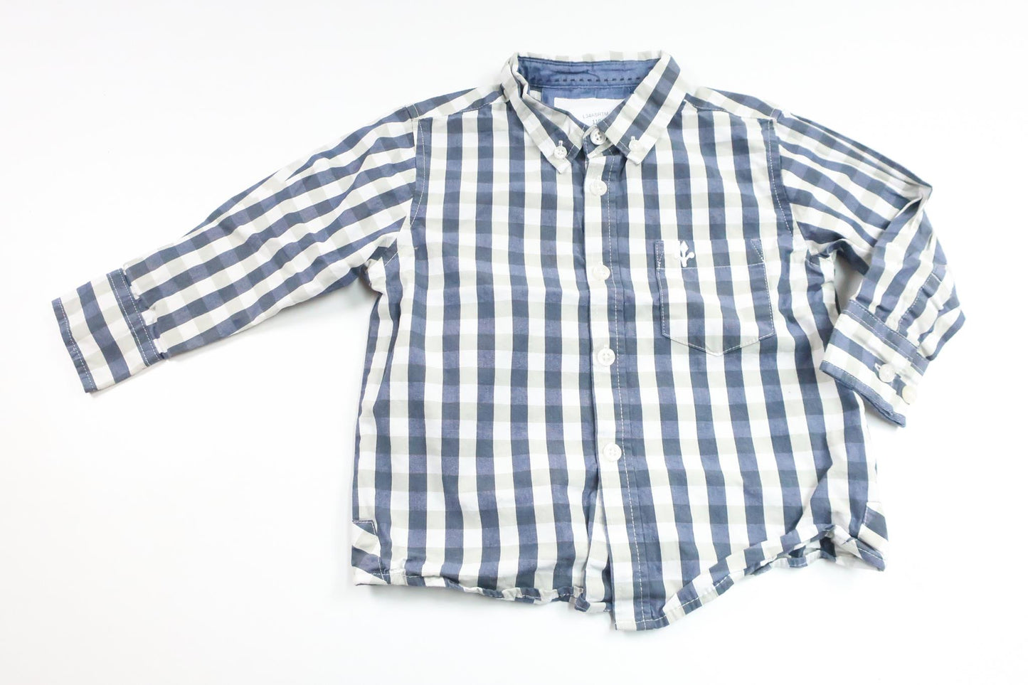 Checkered shirt from Lager 157 - Size 90 - Blue