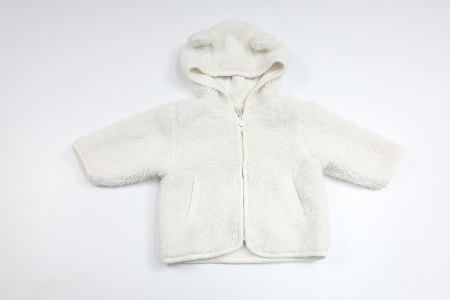 Fleece hooded jacket from Mohini - Size 50 - White