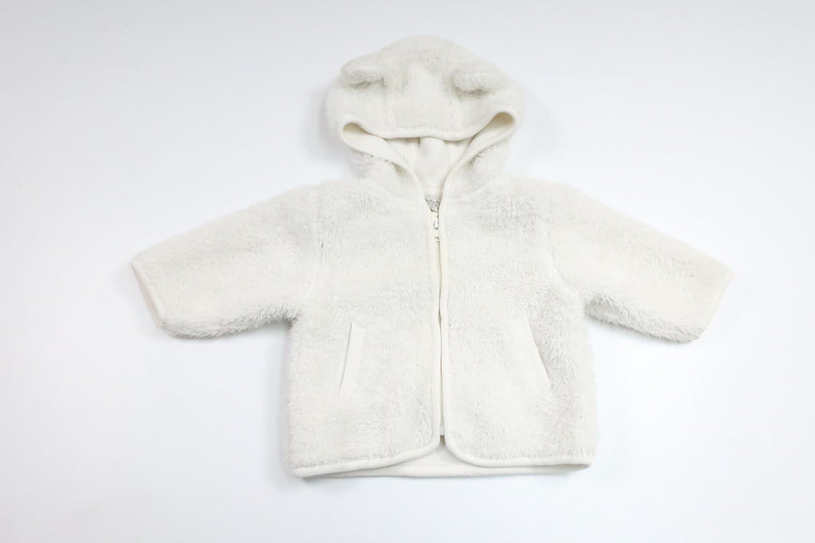 Fleece hooded jacket from Mohini - Size 50 - White