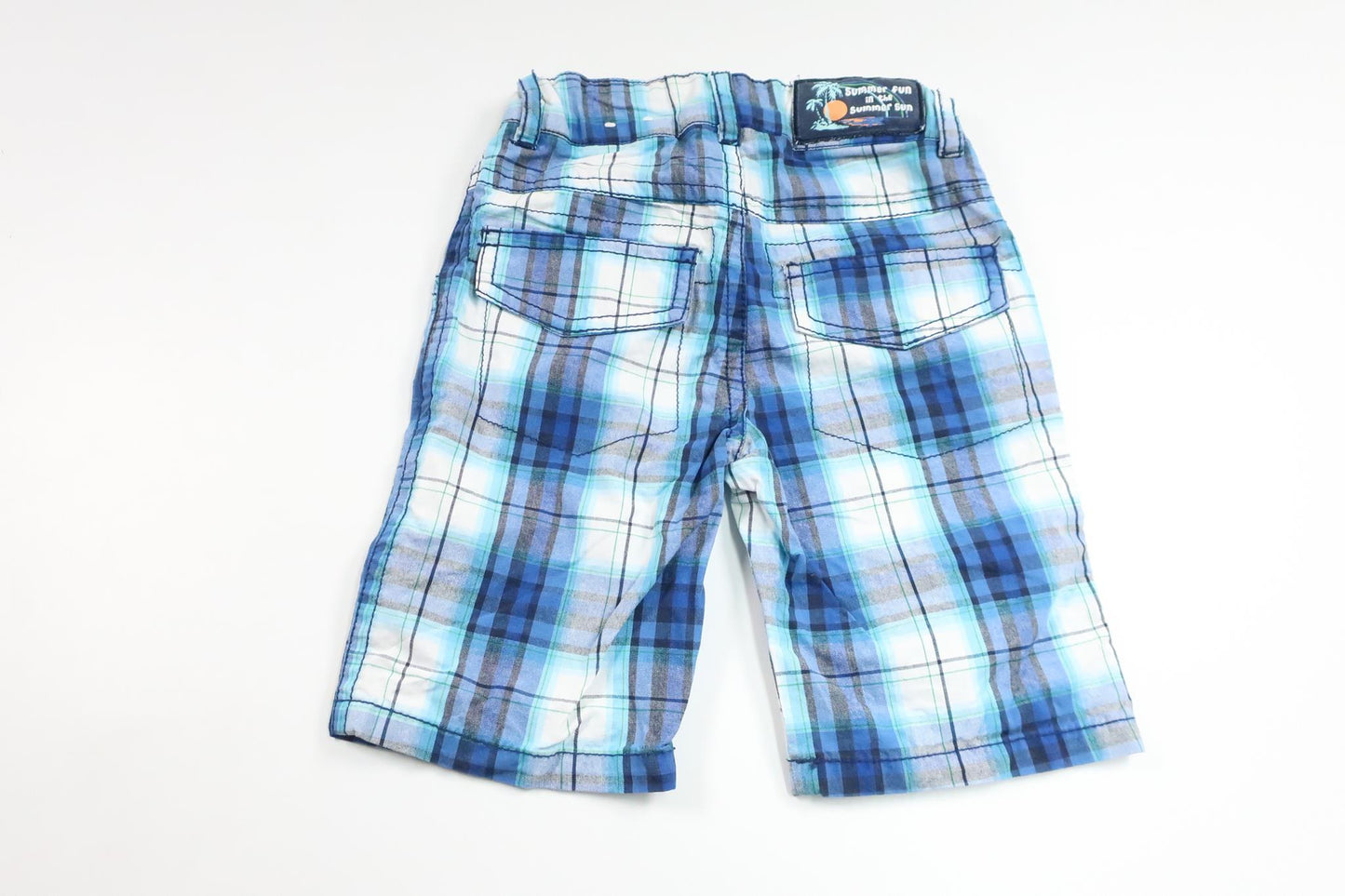 Checked shorts from Kappahl - Size 74 - Blue