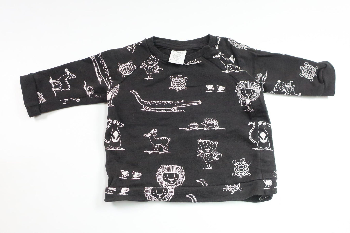 Sweater with animals from Lindex - Size 56 - Black