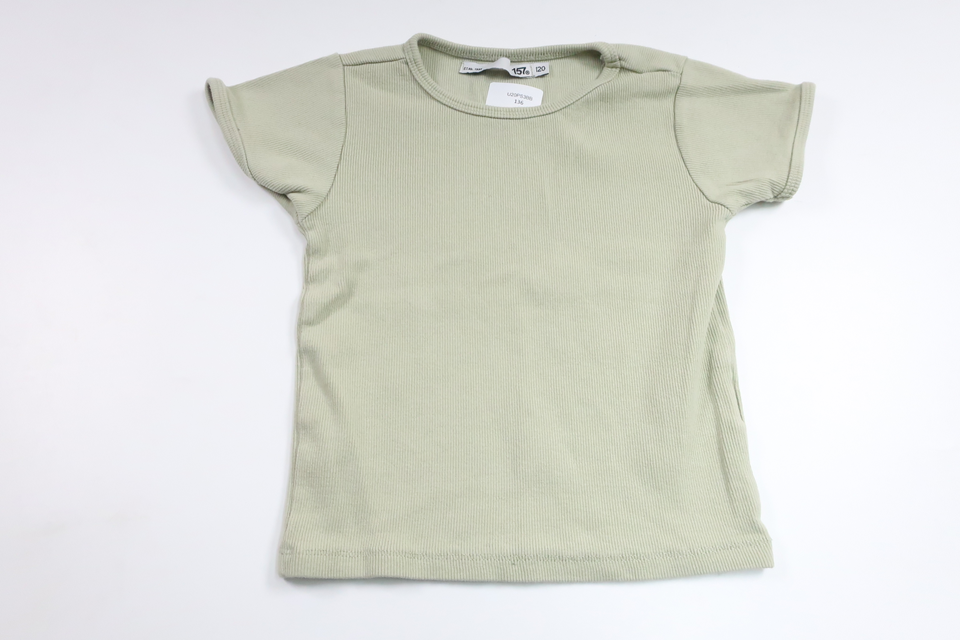 Ribbed t-shirt from Lager 157 - Size 120 - Green