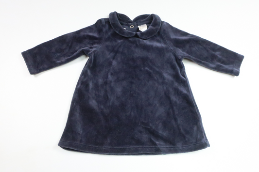 Velour dress from H&amp;M - Size 68 - Navy blue
