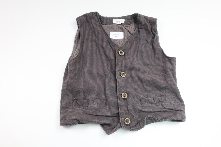 Striped vest from Newbie - Size 110 - Grey