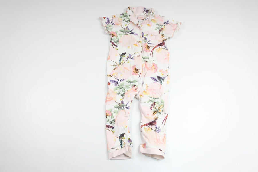 Floral jumpsuit from Baker - Size 74/80 - Pink