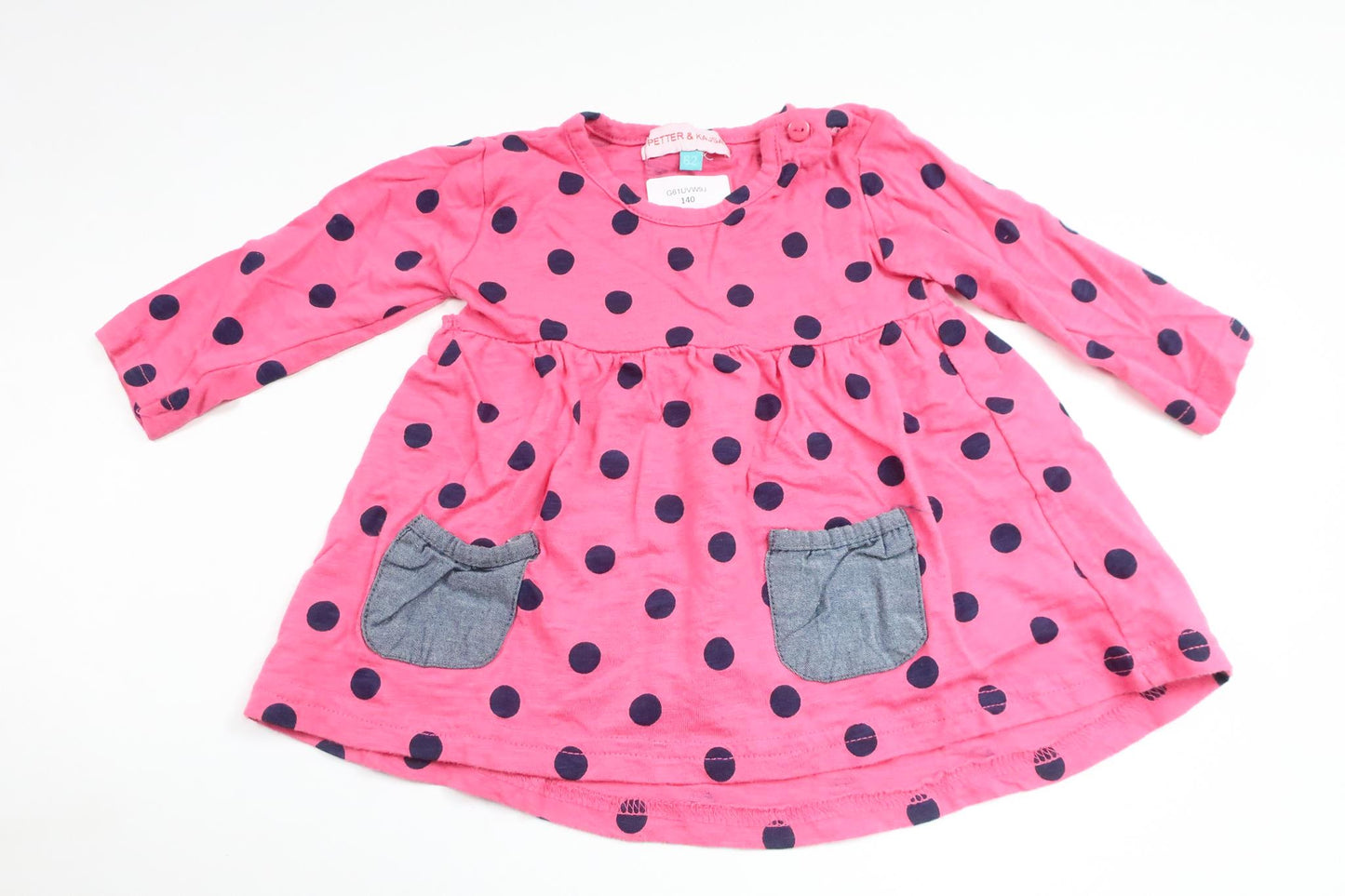 Polka dot dress from Petter &amp; Kajsa - Size 62 - Pink