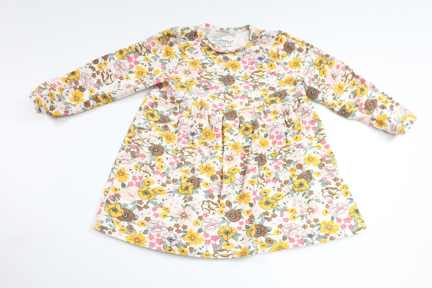 Floral dress from Minymo - Size 62 - Yellow