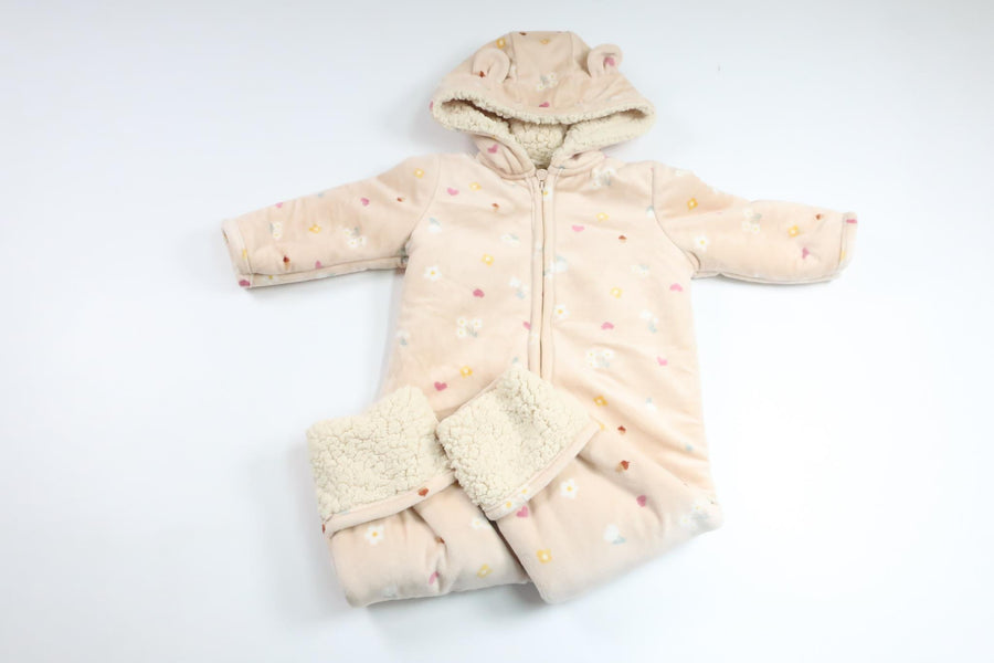 Fleece overalls from Teddy Boom - Size 62/68 - Beige