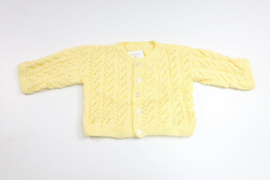 Knitted cardigan from Hemstickat - Size 56/62 - Yellow
