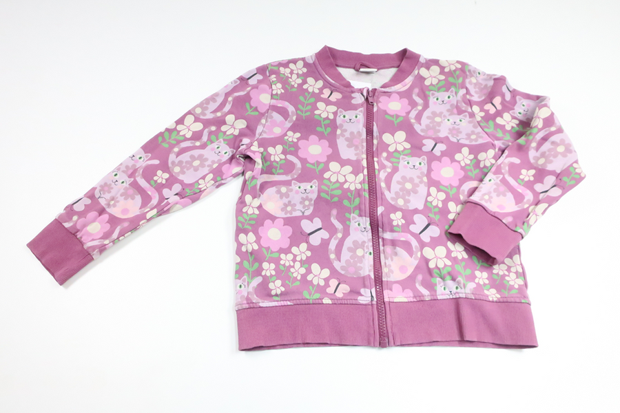 Floral cardigan from Lindex - Size 122/128 - Purple