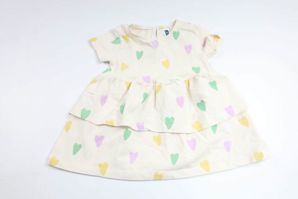 Dress with hearts from Rikiki - Size 62 - Off-white