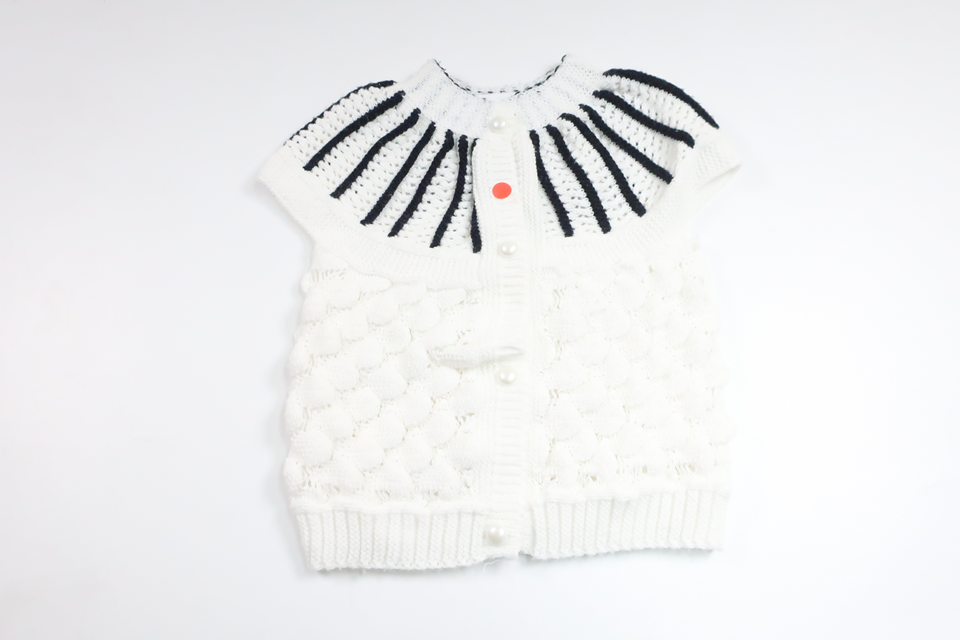 Knitted vest from Hemstickat - Size 80/86 - White