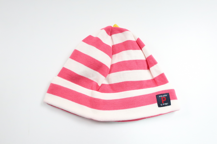 Striped hat from Polarn o. Pyret - Size 42 - Pink