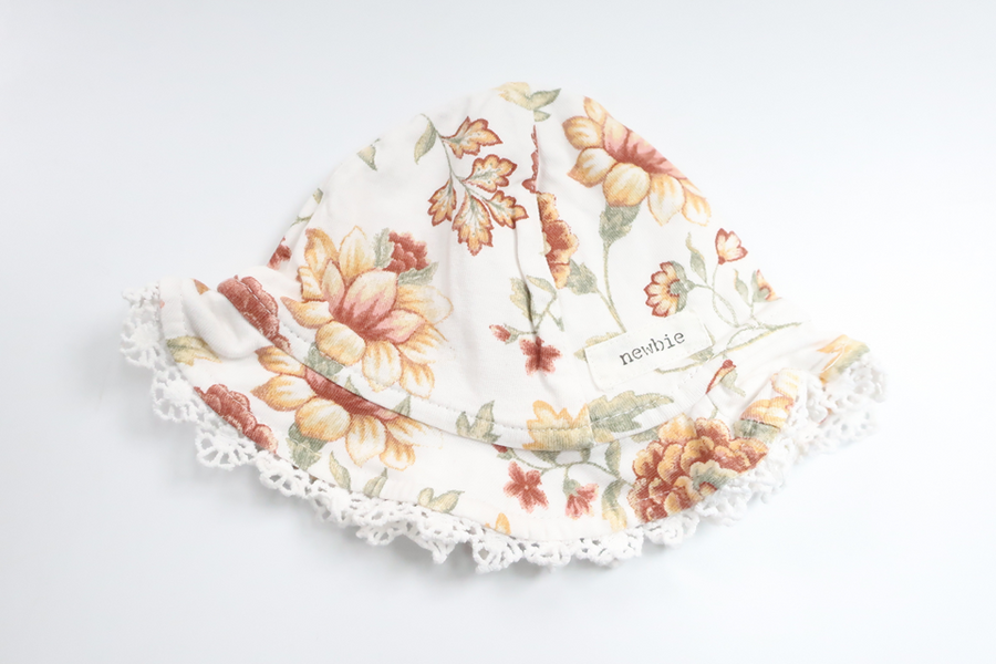 Floral sun hat from Newbie - Size 40/42 - White